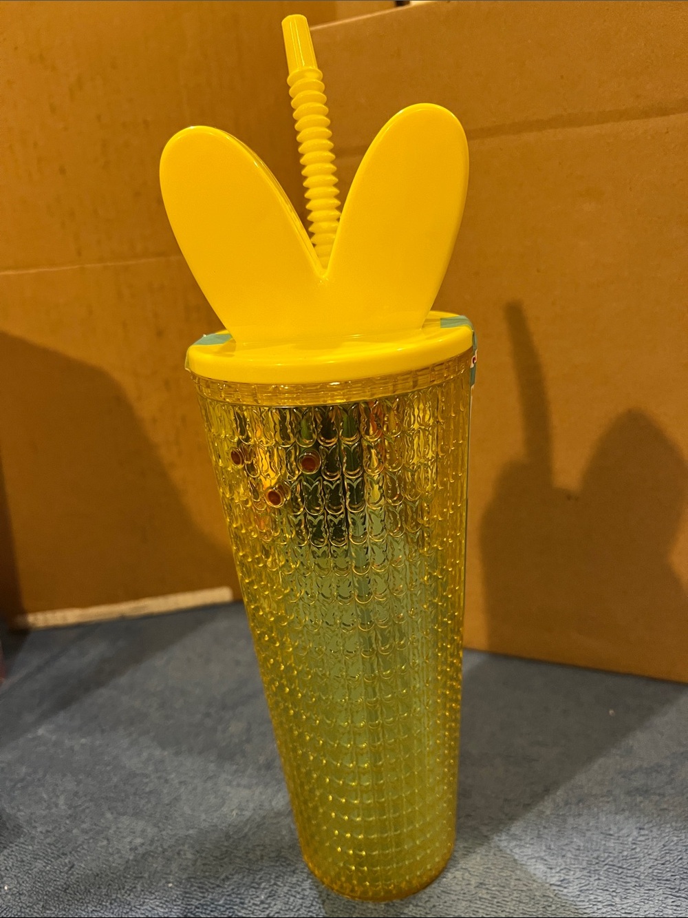 Peeps Yellow Bunny Ear Tumbler with Straw